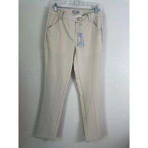 NEW Callaway Womens 8 Opti Stretch Golf Pants Khaki Beige Performance UPF 50